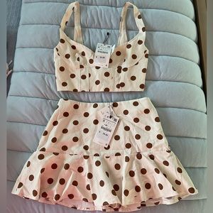 Zara matching polka dot set